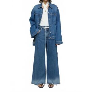 NEW CLOSED morus wide denim jeans in dark blue